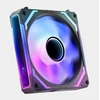 Asiahorse Cosmiq Rgb Pc ventiliatorius 120 mm atvirkštinis korpuso ventiliatorius, Argb grandininis Pc ventiliatorius [infinity Mirror] [fdb] 2000 Rpm/68.5 Cfm/24 Led 4 kontaktų Pwn ir 5v 3 kontaktų Argb su valdikliu. Juodas