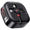 Asicen 1,2 m multi usb kabelis, ištraukiamas kelių įkrovimo kabelis, 4,5a universalus kelių greito įkrovimo kabelis su ip/type c/micro usb, skirtas iphone 16 15 14, android galaxy, pixel, lg, planšetiniams kompiuteriams