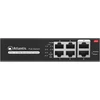 Atlantis 6 prievadų 10/100mbps komutatorius su 4 poe prievadais iki 65w, kiekvienas prievadas iki 30w, skirtas staliniams ir stelažiniams kompiuteriams, vidinis aliumetrinis metalinis korpusas a02-f6p4-65w, vlan ir išplėstinė funkcija, iki 250m