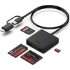 Atminties kortelių skaitytuvas, Benfei 4 viename usb usb-c į sd micro sd ms cf kortelių skaitytuvo adapteris