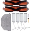 Atsarginės dalys dulkių siurbliui Mi Robot Mop Priedas Kit, suderinamas su 2 Lite Pro Mjstl Mjst1s šluotomis, rinkinį sudaro 2 pagrindiniai šepečiai, 4 filtrai, 1 šepetys, 4 šoniniai skirtukai