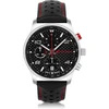 Audi Collection 3102200600 chronografinis carbon sport laikrodis, odinis vyriškas laikrodis, juodas/sidabrinis/raudonas