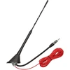Audioproject A284 universali automobilinė antena 28 cm su pagrindu 16 V antenos stiprintuvu, 5 m maitinimo kabeliu, skirta automobilio stogui, automobilio radijui, suderinama su Vw Golf 4 5 6 Passat Polo Audi Opel Corsa Astra Ford Bmw Mini