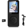 Ausinės 32 gb mp3 grotuvas bluetooth 5.3 su 1.8 colio tft spalvotu ekranu su ausinėmis, hifi muzikos mp3 grotuvas vaikams su garsiakalbiu, fm radijas, e-knyga, įrašymas, palaiko iki 128 gb, juodas