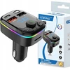 Automagnetola Bluetooth Fm Mp3 transmiteris su įkrovikliu ir audio grotuvu: Rgb Led Usb-c