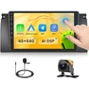 Automagnetola Fuluku 4+64g android automobilinis radijas skirtas bmw 5 e39 e53 m5 x5 1996-2007 su belaidžiu carpaly ir android auto, 9 colių ips jutiklinis ekranas su bluetooth 5.0/gps/atbuline kamera/fm/wifi/swc
