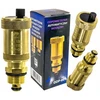 Automatinis oro išleidiklis su uždaromuoju ventiliu 1/2" vertikalus žalvarinis Damix