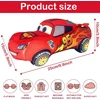 Automobiliniai pliušiniai žaislai lightning pliušinis žaislinis automobilis mielas kaklaraištis vaikiškas žaislas 25 cm animacinis lenktyninis automobilis pliušinė lėlė puikiai tinka vaikams žaisti, kolekcionuoti ir apkabinti