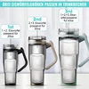 Avaloy Stanley Cup ledo kubelių padėklo priedai, daugiafunkcinė ledų puodelio forma, skirta Stanley Cup ledo kubeliams, skirta 40 oz gertuvei, silikoninis ledo kubelių padėklas su dangteliu ir konteineriu