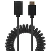 Awaduo standartinis hdmi 2.0 į mini hdmi kabelis, ultra cord hdmi female į mini hdmi spyruoklinis kabelis 4k @ 60hz, palaiko kamera/planšetinį kompiuterį/nuc rinkinį (1.8m)