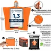 Azengear avarinis išgyvenimo pončas (4 vnt.) terminė mylar folijos danga antklodė šilumos sulaikymui ir apsaugai nuo lietaus | apverčiamas su gobtuvu | neperšlampamas, atsparus vėjui, nešiojamas, laisvų rankų įranga, lauko rinkinys