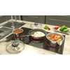 Backen 391504 puodų rinkinys 16, 18, 20 cm, nerūdijantis plienas, 4 dalys, indukcinis, 1 nuimama rankena, galima plauti indaplovėje, neprideganti danga, 5 metų garantija