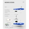 Baffect® dvipusis magnetinis langų valiklis, itin stiprus, skirtas abiejų pusių stikliniams paviršiams valyti, šepetys-valytuvas su ergonomiška rankena, skirtas aukštybiniams ir automobilių stikliniams langams, kurių storis 3–8 mm