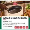 Ballarini Bari keptuvė, 28 cm, aliuminis, keraminė danga, įbrėžimams atspari danga, keraminė keptuvė visoms kaitlentėms, tinka indukcinėms viryklėms, pagaminta Italijoje, juoda/pilka