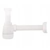 Baltas praustuvo sifonas, vamzdinis, Pvc