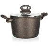 Banquet Granite Brown aukštas tradicinis puodas 3,75 l, skirtas virti, dovanai, pietums
