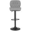 Bar Hoker su „Castel Backrest“ - 2 vienetai - juoda ir pilka