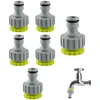 Barru 6 dalių maišytuvo adapteris, 1/2" 3/4" 2-in-1 sodo maišytuvo adapteris, žarnos jungčių rinkinys sodo laistymui, plastikinis sodo žarnos sriegio adapteris