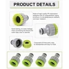 Barru 6 dalių maišytuvo adapteris, 1/2" 3/4" 2-in-1 sodo maišytuvo adapteris, žarnos jungčių rinkinys sodo laistymui, plastikinis sodo žarnos sriegio adapteris