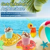 Baseino gėrimų laikiklis, 6 gėrimų laikiklių pakuotė, pripučiamas butelių laikiklis, plaukiojantis gėrimų laikiklis, mini gėrimų padėkliukų rinkinys, skirtas vasarai, paplūdimio vakarėliui, baseinui, havajų vakarėliui (style b)