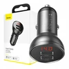 Baseus automobilinis įkroviklis 2x Usb 4.8a 24w su ekranėliu