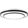 Basic led sieninis ir lubinis šviestuvas | skersmuo 50 cm | 5500 lm | lubinis šviestuvas su juodu rėmu ir cct (3000–6500 k) | reguliuojamas nuotolinio valdymo pulteliu | 36 w | pagamintas iš metalo/plastiko | juodos/baltos spalvos