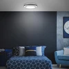 Basic led sieninis ir lubinis šviestuvas | skersmuo 50 cm | 5500 lm | lubinis šviestuvas su juodu rėmu ir cct (3000–6500 k) | reguliuojamas nuotolinio valdymo pulteliu | 36 w | pagamintas iš metalo/plastiko | juodos/baltos spalvos