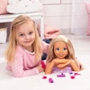 Bayer Design 90025ac Lisa Top Model galva šukavimui, galva makiažui, lėlės galva su plaukų aksesuarais, rankos, makiažas