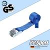 Bb Sport tvirtinimo diržas, įtempimo diržas, apkrova iki 250 kg, din en 12195-2, tvirtinimo diržo spaustukas, mėlynas, įvairaus ilgio, 10 vnt., 2,5 cm x 1 m