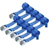Bb Sport tvirtinimo diržas, įtempimo diržas, apkrova iki 250 kg, din en 12195-2, tvirtinimo diržo spaustukas, mėlynas, įvairaus ilgio, 10 vnt., 2,5 cm x 1 m