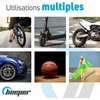 Beeper Me140 elektrinis oro siurblys automobiliui, elektriniam paspirtukui, kamuoliui, dviračiui ir t. t., juodas, 26,7 x 5,2 x 5,5 cm