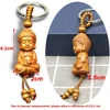 Behone buddha raktų pakabukas, 2 vnt., mažas buddha raktų pakabukas, medinė buddha dekoracija