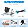 Belaidis Airbrush Kompresorius su 0.4mm Antgaliu, Įkraunamas