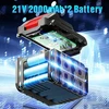 Belaidis akumuliatorinis suktuvas 21 V, akumuliatorinis suktuvas su 2 x 2000 Mah akumuliatoriais, akumuliatorinis gręžtuvas su smūginio gręžimo funkcija, 2 pavaros, 24 priedų rinkinys