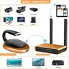 Ausinės Belaidis hdmi siųstuvas ir imtuvas 4k, 5g hd hdmi belaidis imtuvas 164ft/50m, belaidis hdmi siųstuvas palaiko garso ir vaizdo įrašus iš mac/tabletės/pc/kameros/ps4/5 į hdtv/projektorių/monitorių, oranžinis