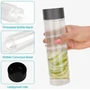 Belle Vous 12 plastikinių butelių rinkinys užpildymui - smoothie buteliukai pet buteliai su apsauginiu dangteliu - 500 ml - daugkartinio naudojimo nepralaidus gėrimo butelis sultims