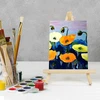 Belle Vous mini drobė su mediniu paveikslėlio laikikliu stalo molbertu (4 vnt.) - ilgis 20 cm x plotis 15 cm - iš anksto įtempta, gruntuota tuščia drobė - su drobės stovu vaikams, menui ir amatams