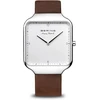 Bering Max René Collection vyriškas kvarcinis laikrodis su nerūdijančiu plienu ir safyriniu stiklu 15836-504 - 3 Atm, rudas/sidabrinis, 36 mm