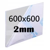 Bespalvis stiklas / plexi / pleksa, pjaustomas pagal matmenis 600x600x2mm akrilas