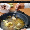 Best Utensils Azijos virtuvės nerūdijančio plieno voro koštuvas profesionalus vielinis skimeris su spiraliniu tinkleliu (dia. 13 cm)