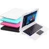 Bigmachine Windows 10 nešiojamas kompiuteris Mini 10.1 colio 32gb klaviatūra Azerty prancūzų itin plonas ir lengvas netbook Quad Core Pc Hdmi Webcam Netflix Youtube (baltas)
