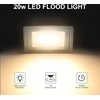 Bikuer 20 W šiltai balta led prožektorius, 1400 lm, itin ryškus 220 V led prožektorius, lauko prožektorius, ip66 atsparus vandeniui, 6000 k dienos šviesos baltumo, idealus sieninis šviestuvas, lauko apšvietimas sodui, garažui
