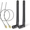 Bingfu M.2 Wifi Antenos 2.4/5/5.8ghz 3dbi Rp-sma (2 vnt.) su Ipex4 kabeliais