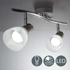 B.k.licht led lubinis šviestuvas pasukamas, šilta balta šviesa, e14 lizdas, lubinis šviestuvas, led lempa, svetainės lempa, miegamojo lempa, virtuvės lempa, 34.5 x 10 x 14.5 cm, matinis nikelio chromas