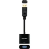 Blendend Displayport jungtis (vyriška) į Svga jungtį (moteriška) juoda 15 cm ilgio, idealiai tinka prijungti kompiuterį prie monitorių su Svga įvestimi.