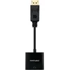 Blendend Displayport jungtis (vyriška) į Svga jungtį (moteriška) juoda 15 cm ilgio, idealiai tinka prijungti kompiuterį prie monitorių su Svga įvestimi.