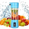 Blenderis, nešiojamas kokteilių plaktuvas 380ml mėlynas