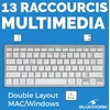 Bluestork – belaidė bluetooth klaviatūra kompiuteriui, suderinama su windows 11, 10, 8 ir mac os – mini klaviatūra pc/mac french azerty, kompaktiška, itin plona, lengva, tyli – nauja 2024 (balta)