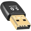 Bluetooth 5.4 adapteris, bluetooth adapteris kompiuteriui, bluetooth dongle usb, bluetooth stick, žemas latentinis laikas, su windows 7/10/8.1/11, skirtas staliniam kompiuteriui, nešiojamam kompiuteriui, ausinėms, klaviatūrai, pelei