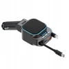 Bluetooth greitasis automobilinis įkroviklis | 96w 3a | Usb-c | ištraukiamas kabelis